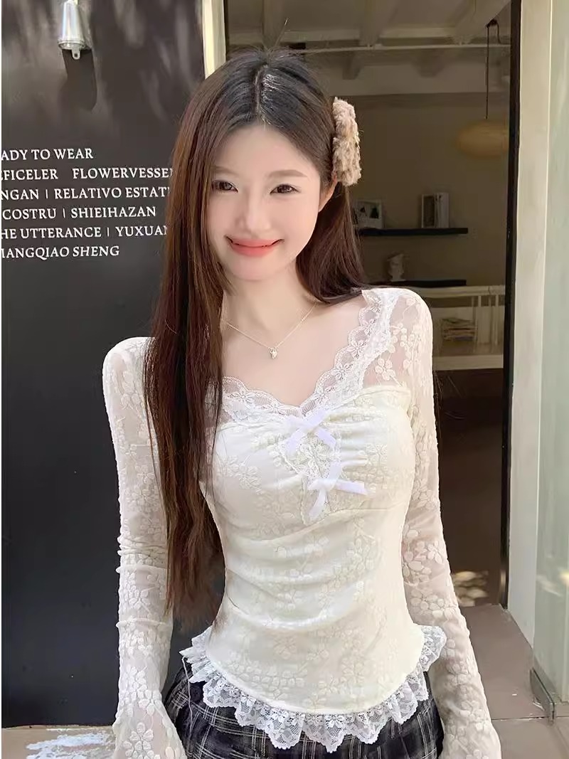 Pure Desire Lace Trim V-Neck T - Resin Vat review and price