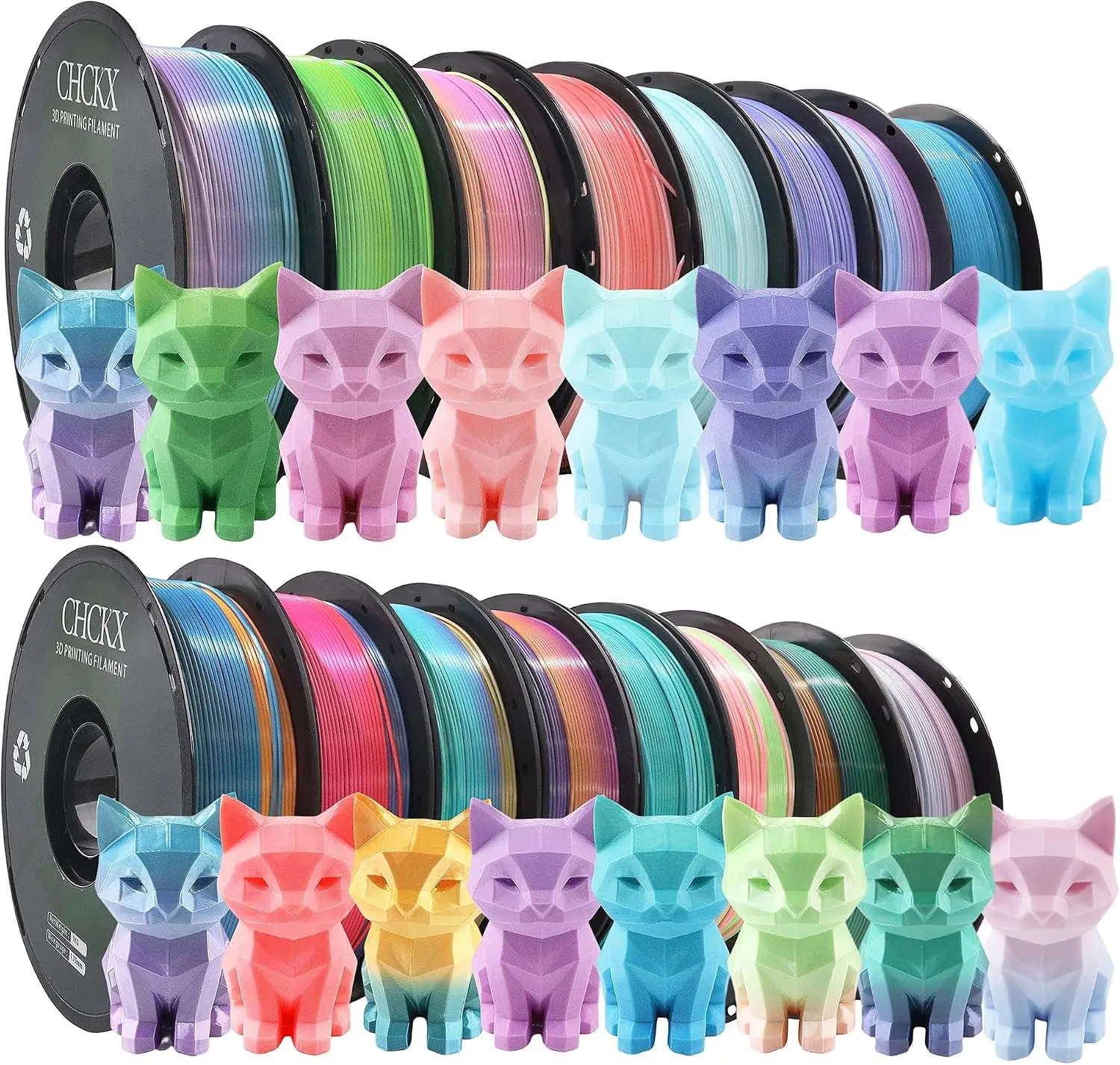 US Warehouse16 Pack Silk Rainb - Pla Filament review and price