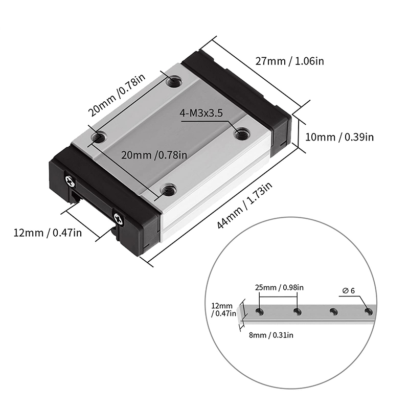 MGN7 MGN12 MGN15 MGN9 L From 1 - Linear Rail Mgn12H Set review and price