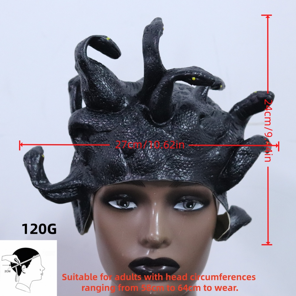 Medusa Latex Wig Mask, Horror  - Cobra Extruder review and price
